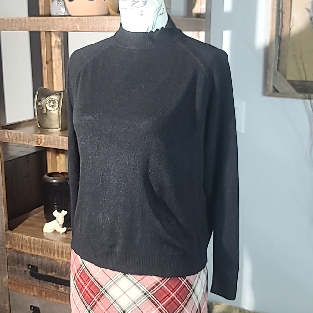 Karen Scott Zip Neck Black Knitwear - Picture 2 of 9